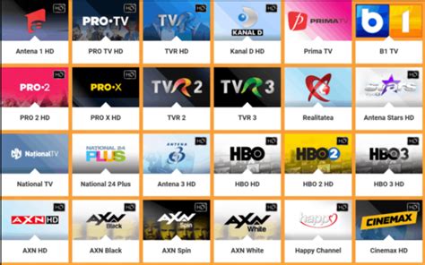 Lista de canale contine posturi tv principale ca PRO TV HD, Antena 1HD, pachetul HBO HD si canale exclusive ca Boom Action, HDnet Comedy, Lidas TV Action. . Lista programe iptv romania